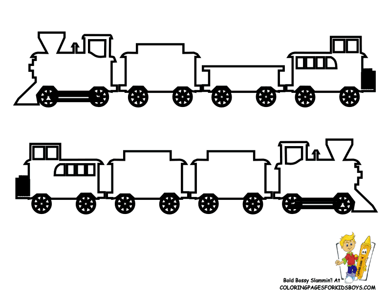 Box Train Pages Coloring Pages